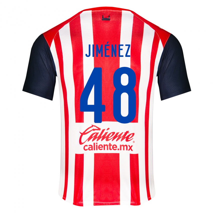 ילדים Leonardo Jiménez #48 אדום שחור לבן ג'רזי ביתית 2026/27 חולצה קצרה