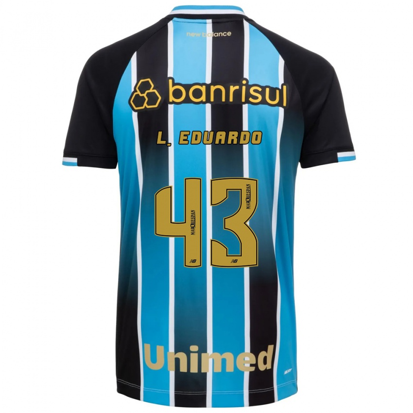 ילדים Luis Eduardo #43 כחול חום שחור ג'רזי ביתית 2026/27 חולצה קצרה