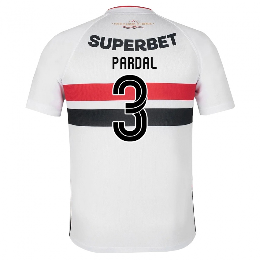 ילדים Pardal #3 לבן אדום שחור ג'רזי ביתית 2026/27 חולצה קצרה