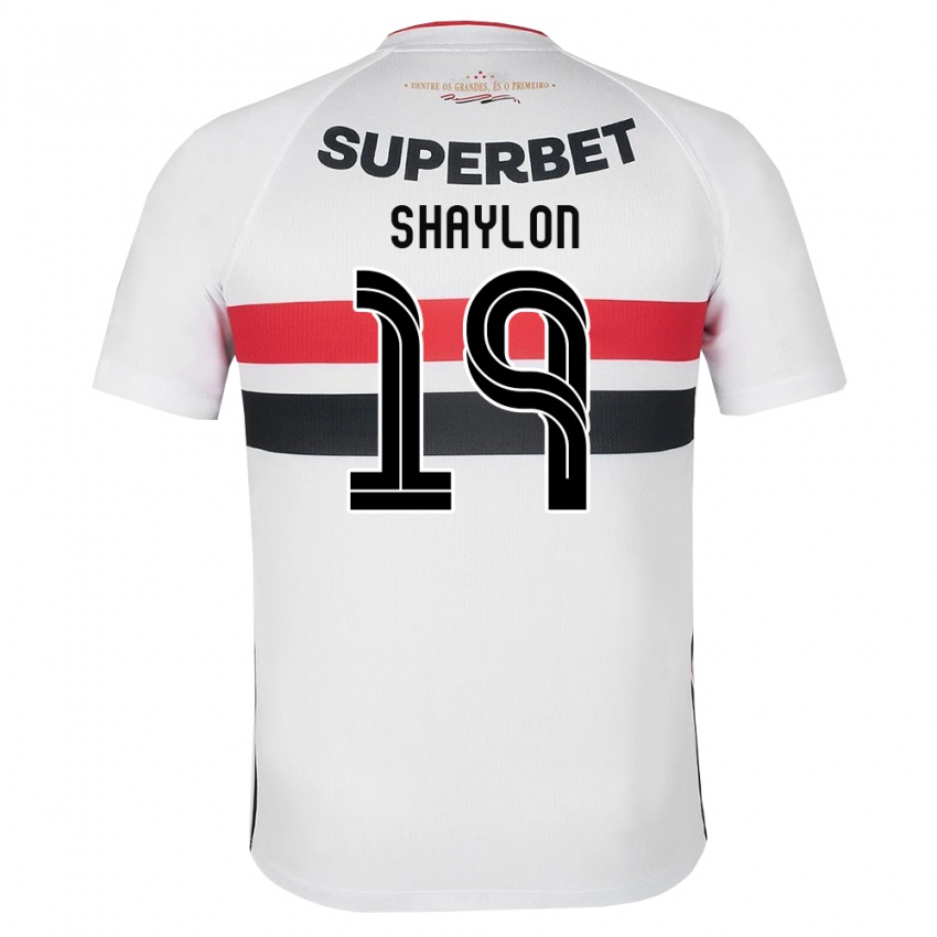 ילדים Shaylon #19 לבן אדום שחור ג'רזי ביתית 2026/27 חולצה קצרה