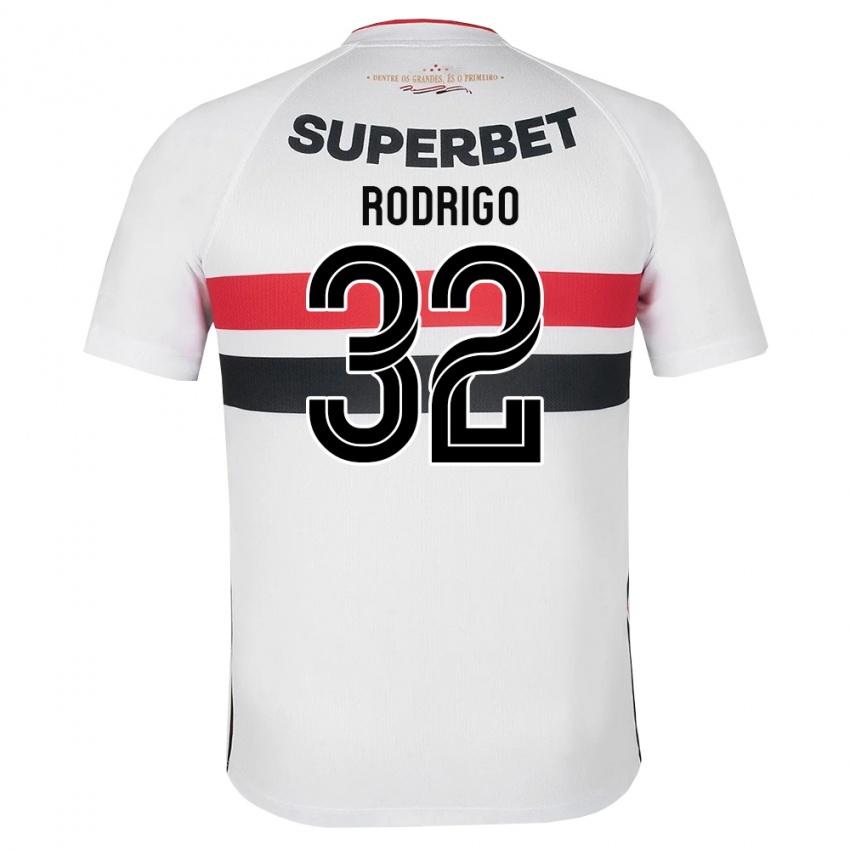 ילדים Rodrigo #32 לבן אדום שחור ג'רזי ביתית 2026/27 חולצה קצרה
