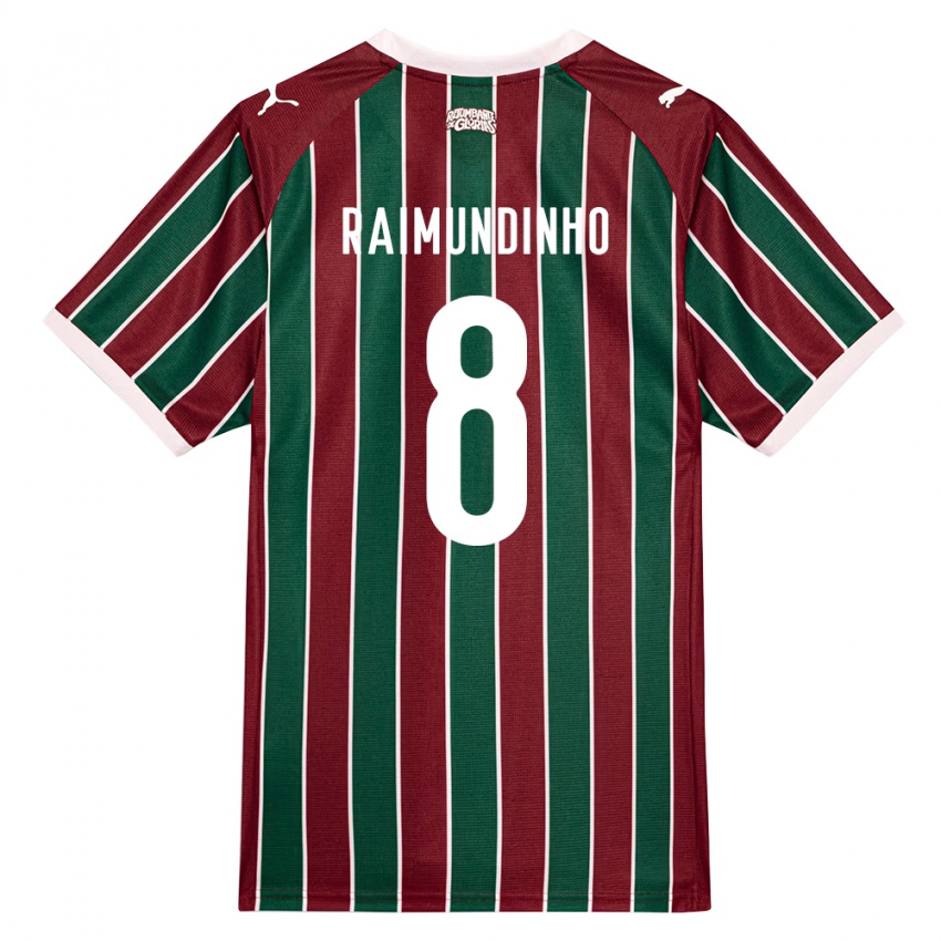 ילדים Raimundinho #8 ירוק בורדו לבן ג'רזי ביתית 2026/27 חולצה קצרה