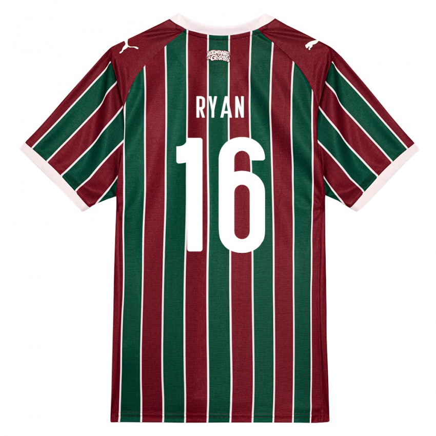ילדים Arthur Ryan #16 ירוק בורדו לבן ג'רזי ביתית 2026/27 חולצה קצרה