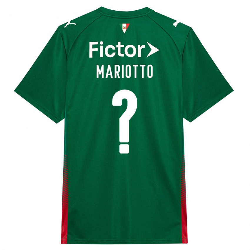 ילדים Eduardo Mariotto #0 ירוק אדום לבן ג'רזי ביתית 2026/27 חולצה קצרה