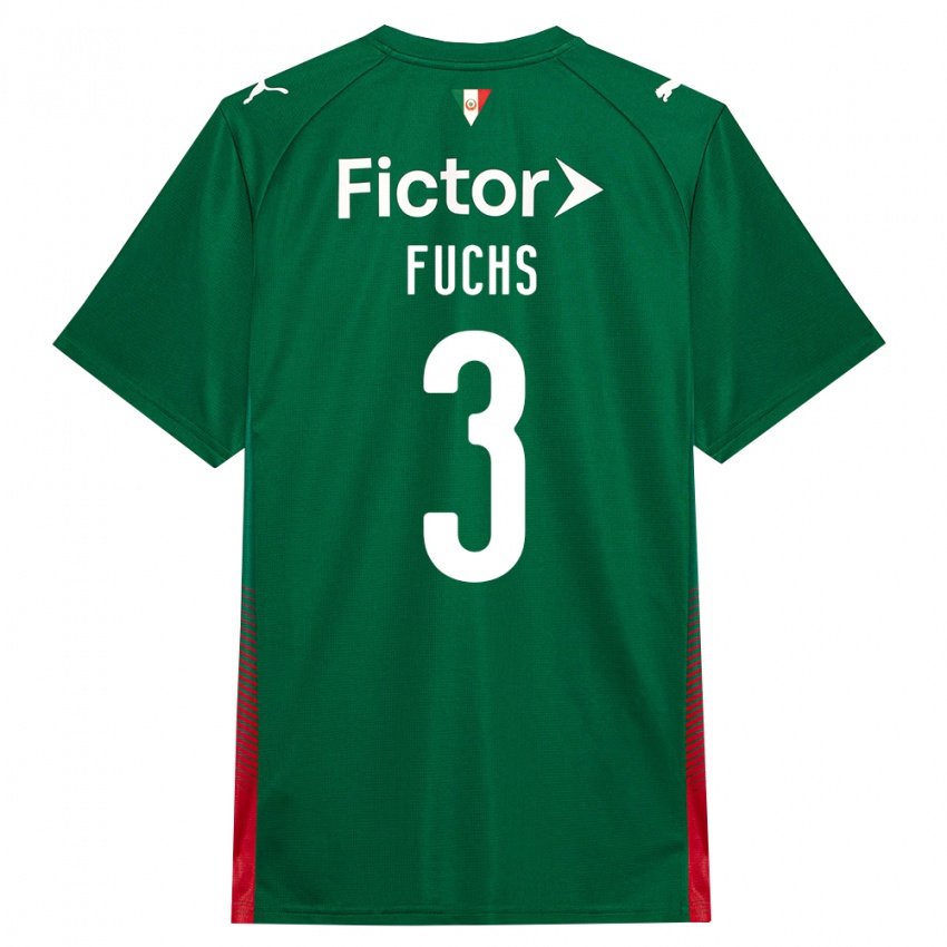 ילדים Bruno Fuchs #3 ירוק אדום לבן ג'רזי ביתית 2026/27 חולצה קצרה