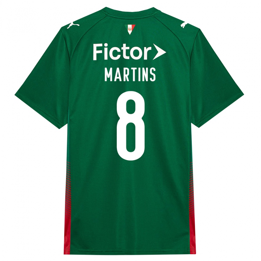 ילדים Diany Martins #8 ירוק אדום לבן ג'רזי ביתית 2026/27 חולצה קצרה