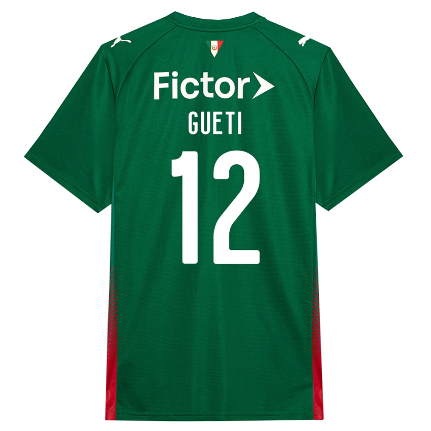 ילדים Rodrigo Gueti #12 ירוק אדום לבן ג'רזי ביתית 2026/27 חולצה קצרה