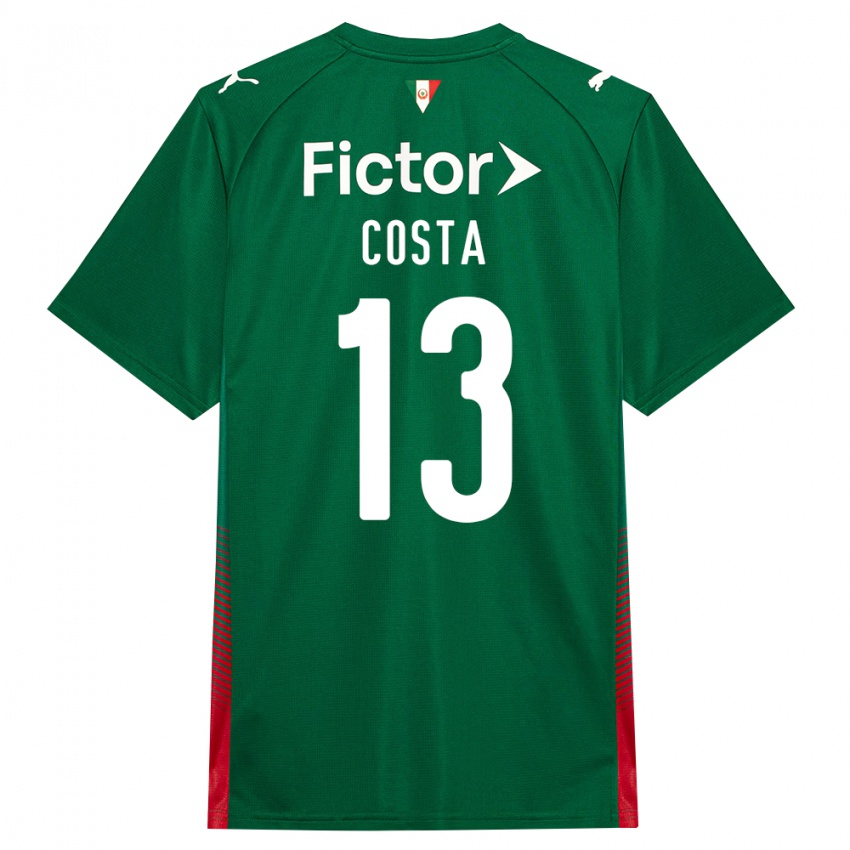 ילדים Enzo Costa #13 ירוק אדום לבן ג'רזי ביתית 2026/27 חולצה קצרה