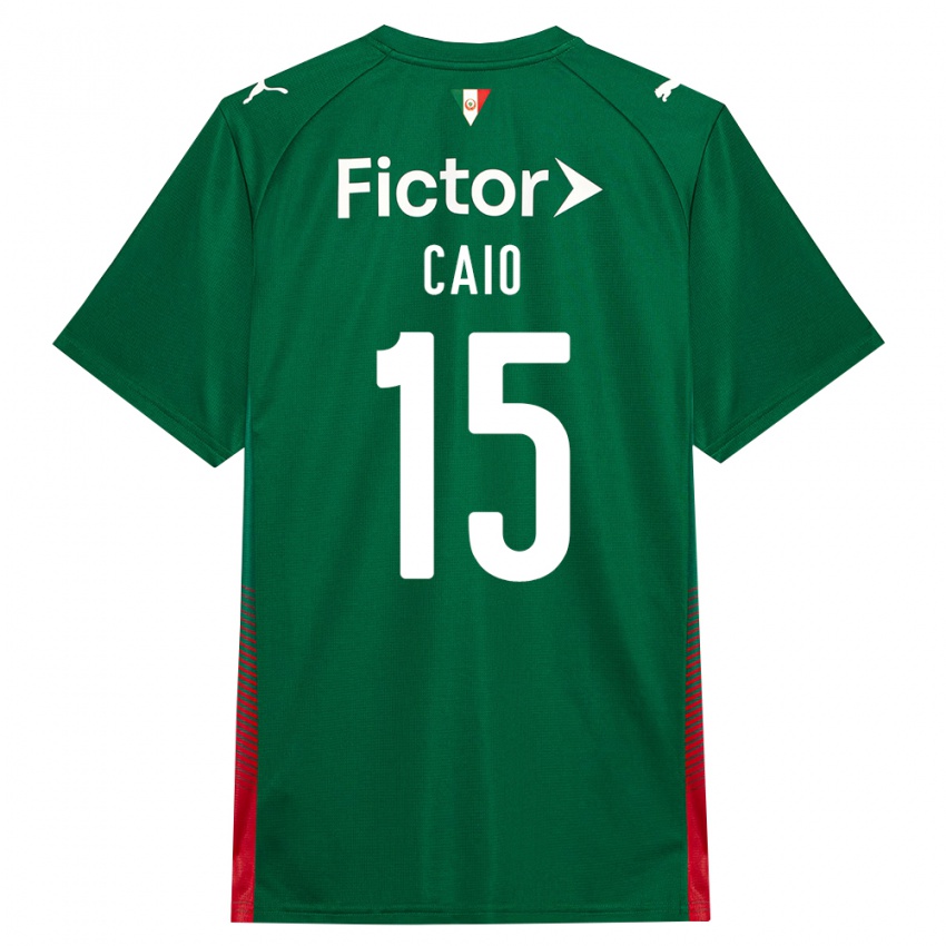ילדים Caio #15 ירוק אדום לבן ג'רזי ביתית 2026/27 חולצה קצרה
