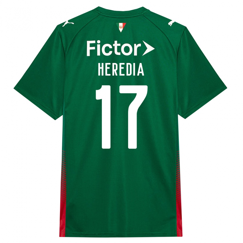 ילדים Jesus Heredia #17 ירוק אדום לבן ג'רזי ביתית 2026/27 חולצה קצרה