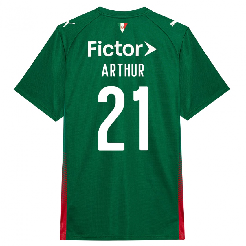 ילדים Luis Arthur #21 ירוק אדום לבן ג'רזי ביתית 2026/27 חולצה קצרה