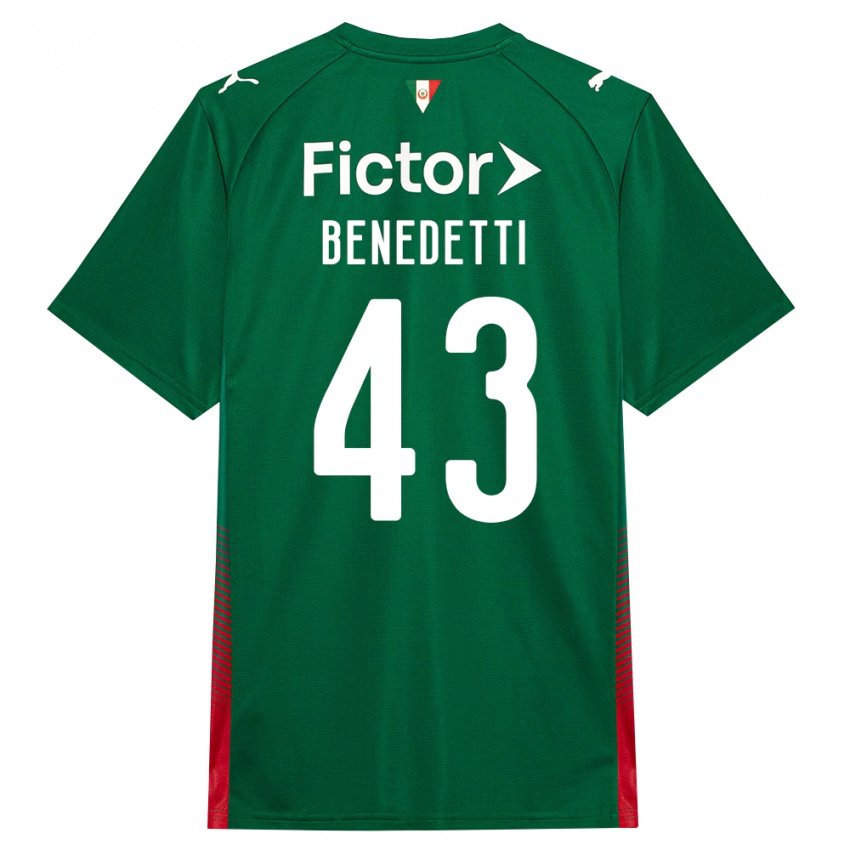 ילדים Luis Benedetti #43 ירוק אדום לבן ג'רזי ביתית 2026/27 חולצה קצרה