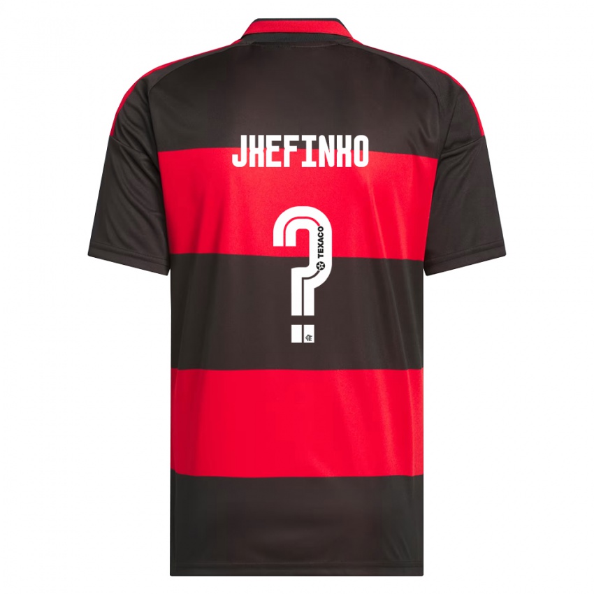 ילדים Jhefinho #0 אדום שחור לבן ג'רזי ביתית 2026/27 חולצה קצרה