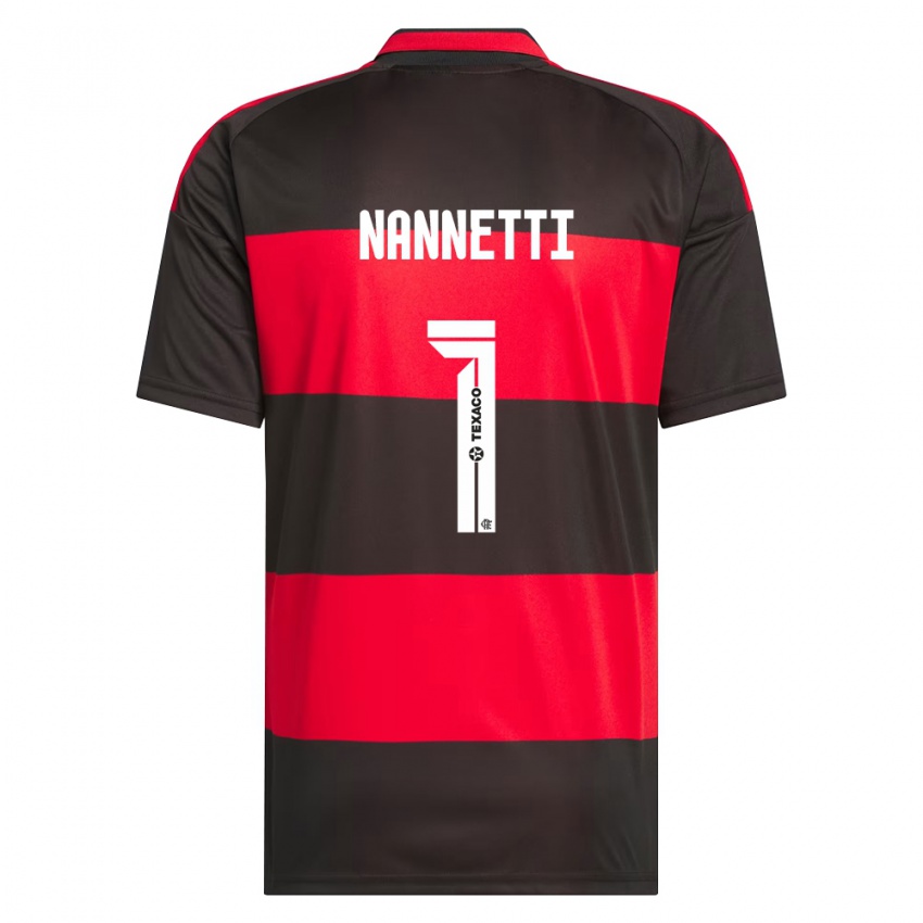 ילדים Léo Nannetti #1 אדום שחור לבן ג'רזי ביתית 2026/27 חולצה קצרה