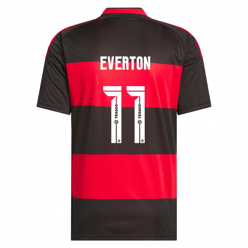 ילדים Everton #11 אדום שחור לבן ג'רזי ביתית 2026/27 חולצה קצרה