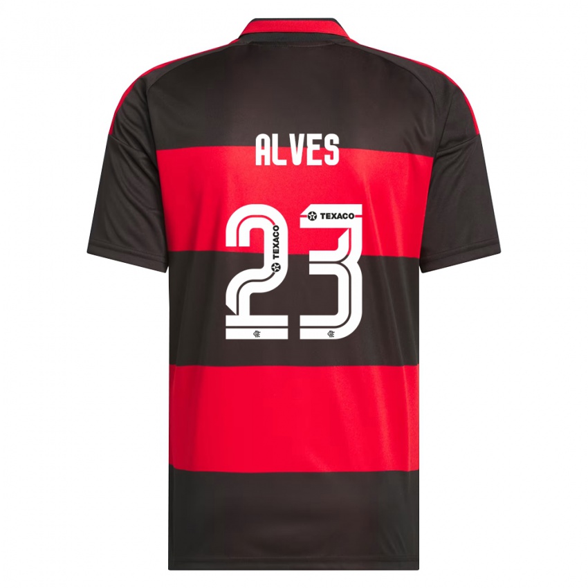 ילדים Karol Alves #23 אדום שחור לבן ג'רזי ביתית 2026/27 חולצה קצרה