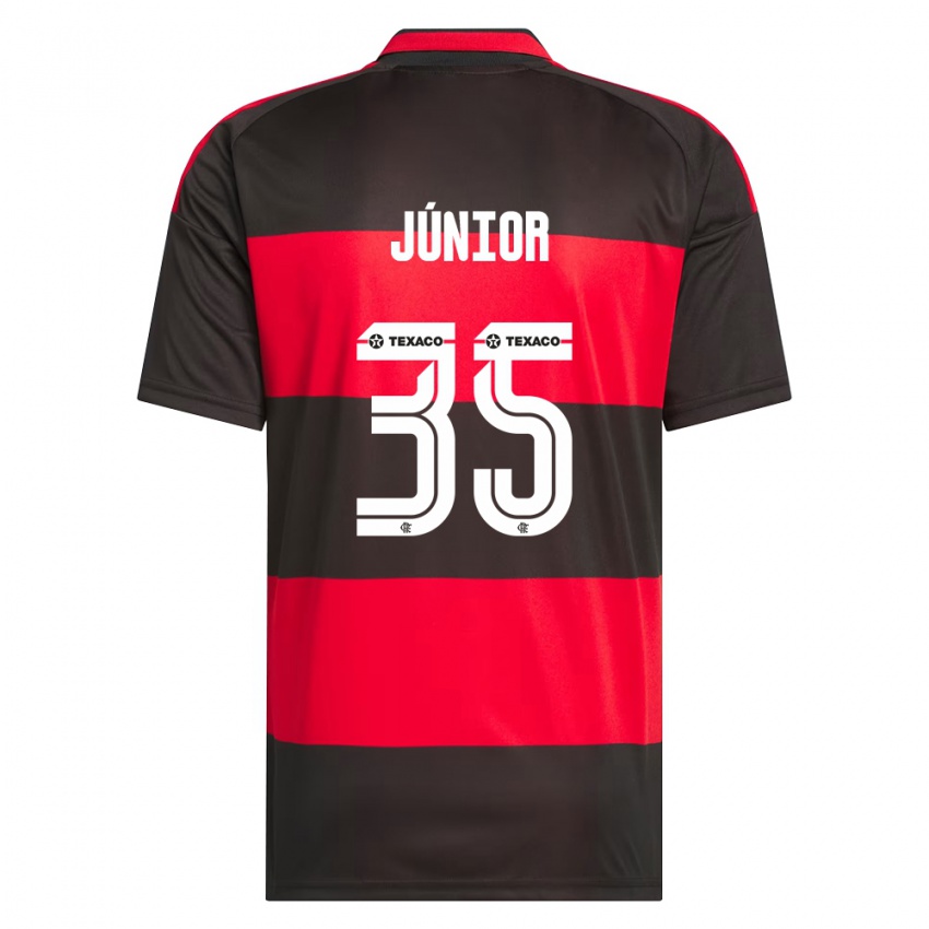 ילדים Kaylaine Júnior #35 אדום שחור לבן ג'רזי ביתית 2026/27 חולצה קצרה