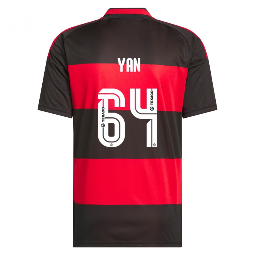 ילדים Wallace Yan #64 אדום שחור לבן ג'רזי ביתית 2026/27 חולצה קצרה