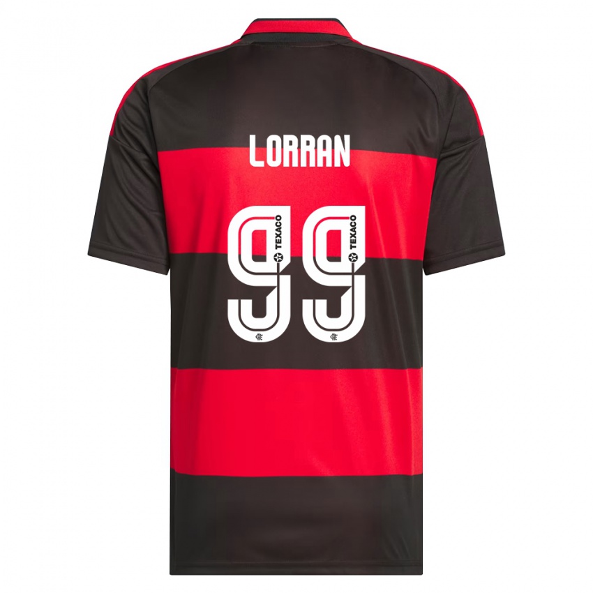 ילדים Lorran #99 אדום שחור לבן ג'רזי ביתית 2026/27 חולצה קצרה
