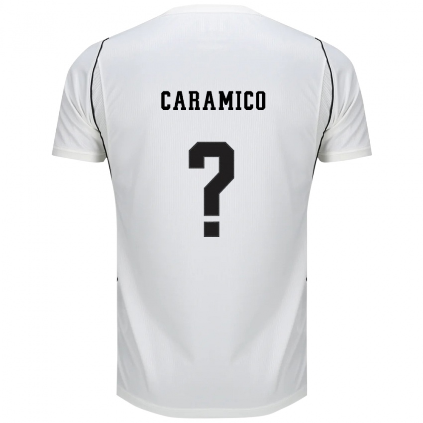 ילדים Lucca Caramico #0 לבן שחור אדום ג'רזי ביתית 2026/27 חולצה קצרה