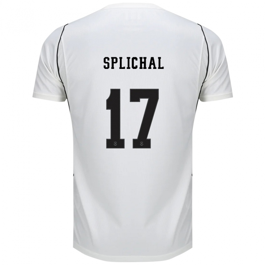 ילדים Lucas Splichal #17 לבן שחור אדום ג'רזי ביתית 2026/27 חולצה קצרה