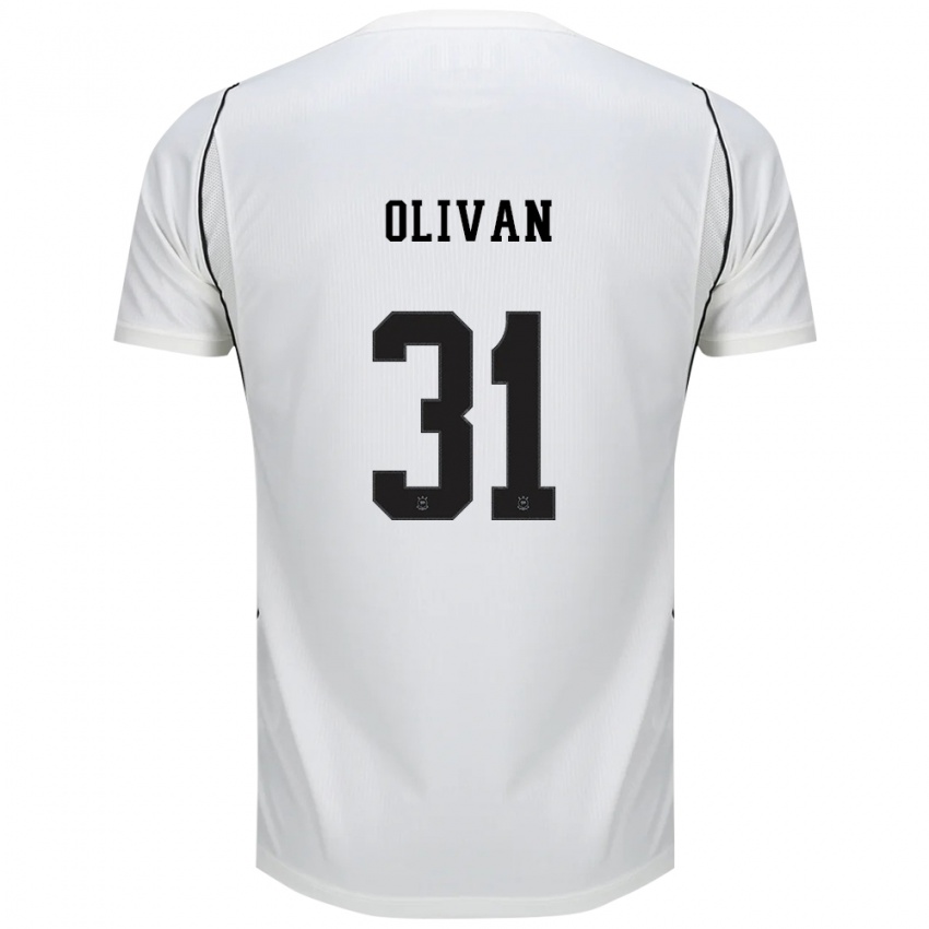 ילדים Manu Olivan #31 לבן שחור אדום ג'רזי ביתית 2026/27 חולצה קצרה