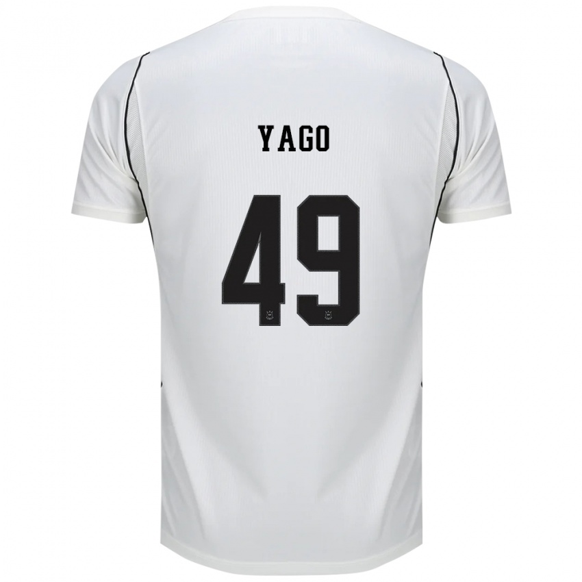 ילדים Yago #49 לבן שחור אדום ג'רזי ביתית 2026/27 חולצה קצרה
