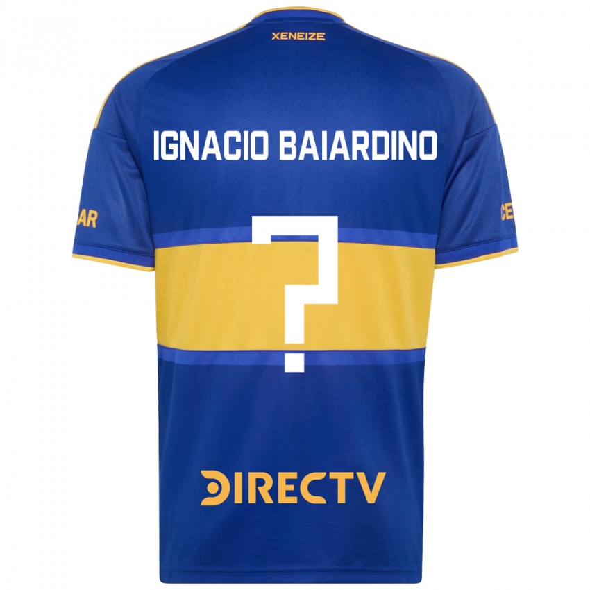 ילדים Juan Ignacio Baiardino #0 כחול מלכותי צהוב ג'רזי ביתית 2026/27 חולצה קצרה