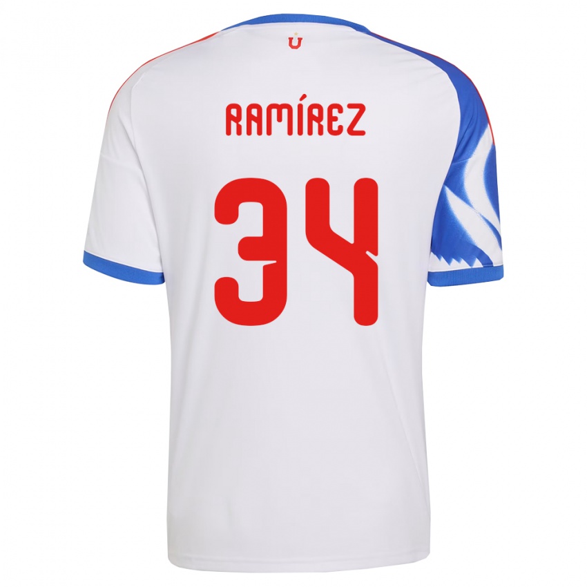 ילדים Vicente Ramírez #34 לבן כחול צי הרחק ג'רזי 2026/27 חולצה קצרה