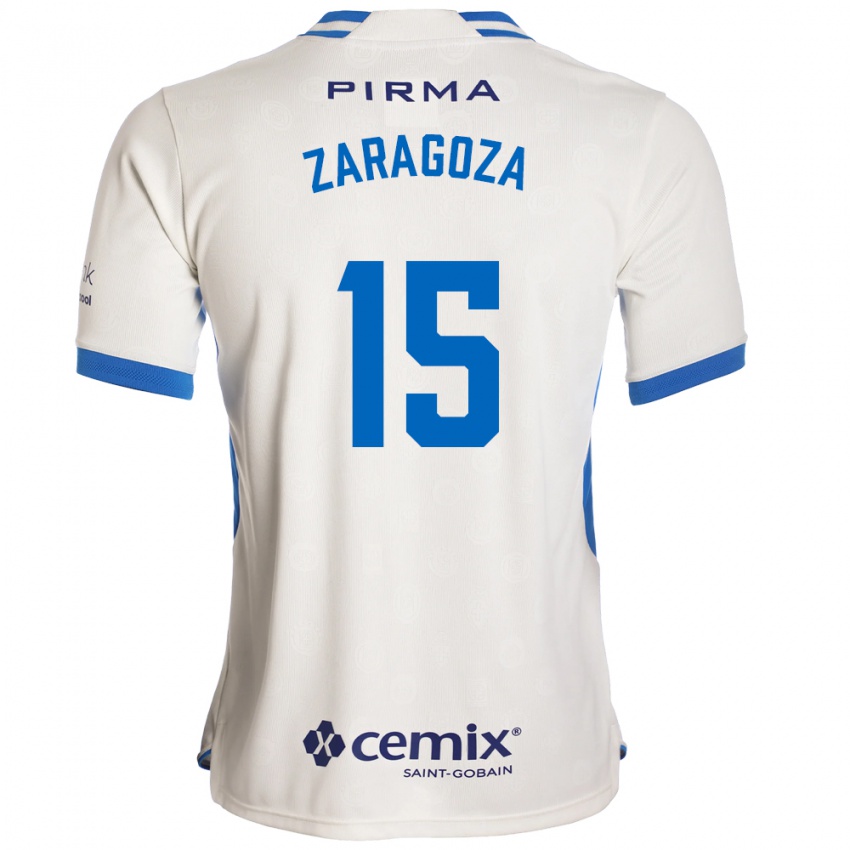 ילדים Nancy Zaragoza #15 לבן כחול אדום הרחק ג'רזי 2026/27 חולצה קצרה