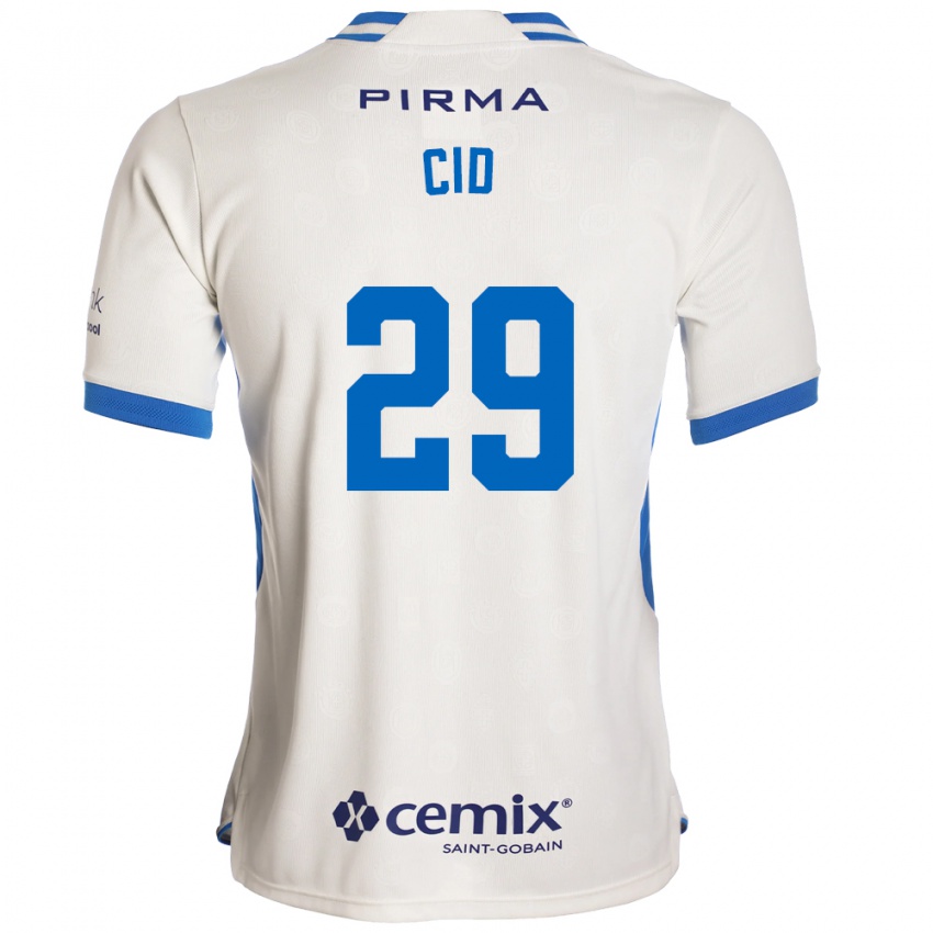 ילדים Claudia Cid #29 לבן כחול אדום הרחק ג'רזי 2026/27 חולצה קצרה