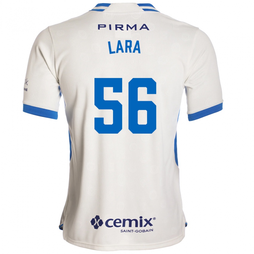 ילדים Jesús Lara #56 לבן כחול אדום הרחק ג'רזי 2026/27 חולצה קצרה