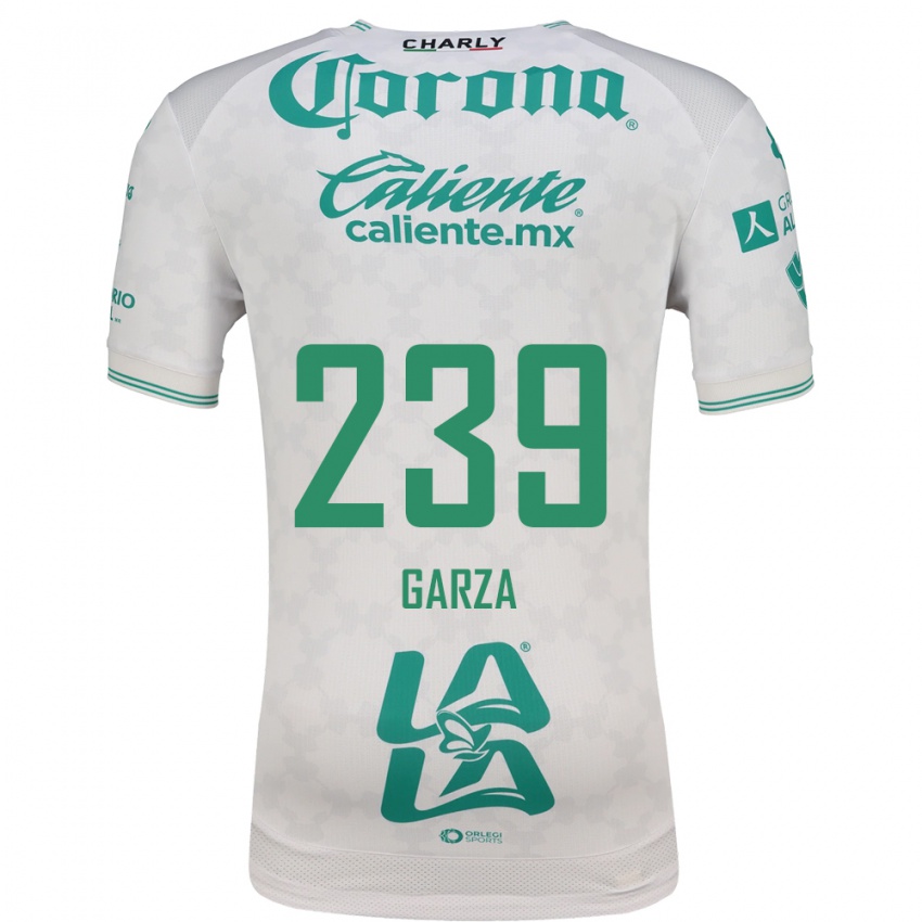 ילדים Esteban Garza #239 ירוק בהיר לבן הרחק ג'רזי 2026/27 חולצה קצרה
