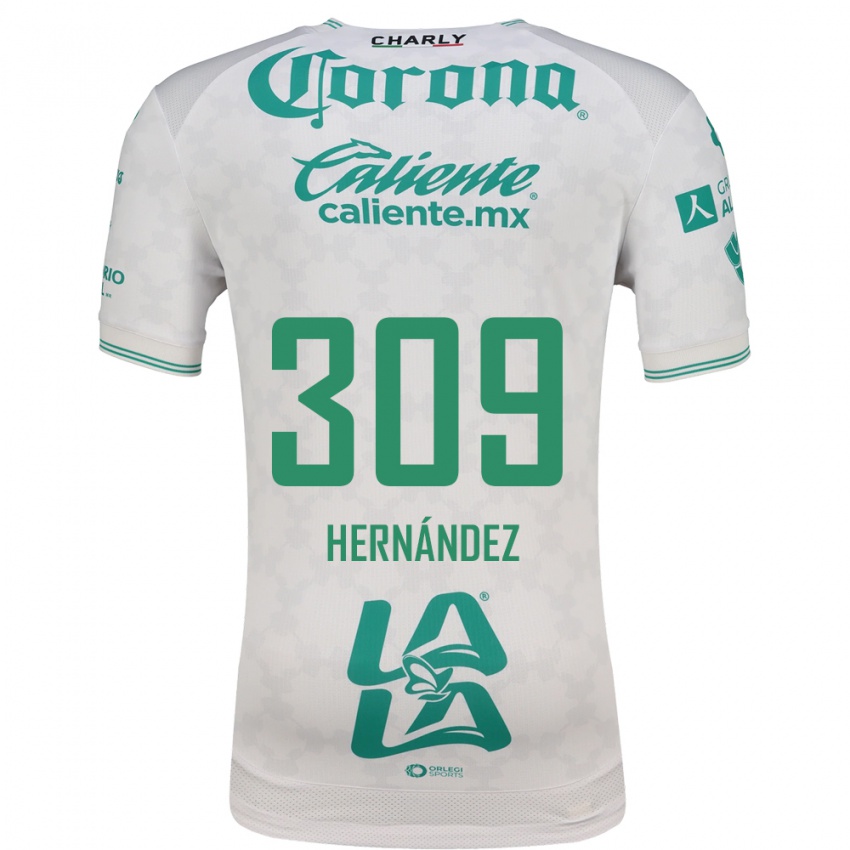 ילדים Julio Hernández #309 ירוק בהיר לבן הרחק ג'רזי 2026/27 חולצה קצרה