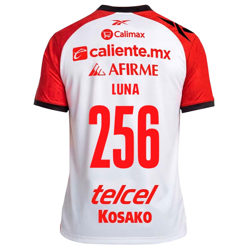 ילדים Ricardo Luna #256 לבן שחור אדום הרחק ג'רזי 2026/27 חולצה קצרה