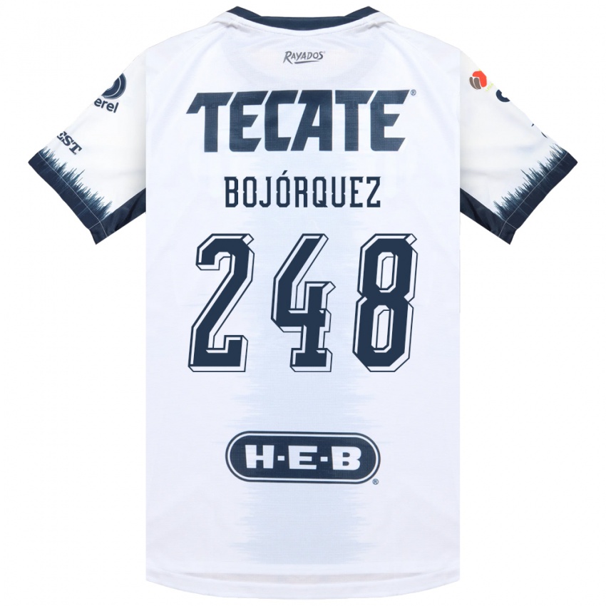 ילדים Mauricio Bojórquez #248 לבן כחול דיו אדום הרחק ג'רזי 2026/27 חולצה קצרה