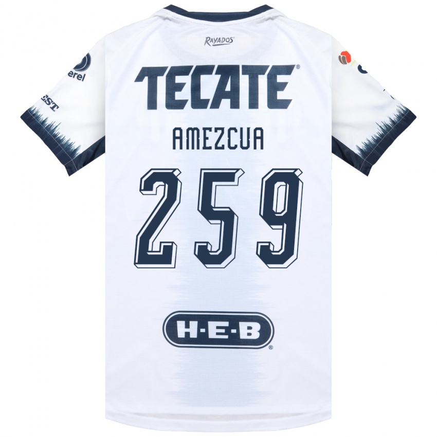 ילדים Ángel Amezcua #259 לבן כחול דיו אדום הרחק ג'רזי 2026/27 חולצה קצרה