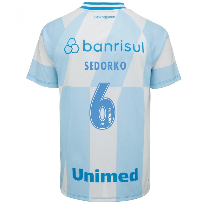 ילדים Gabriel Sedorko #6 כחול בהיר לבן הרחק ג'רזי 2026/27 חולצה קצרה