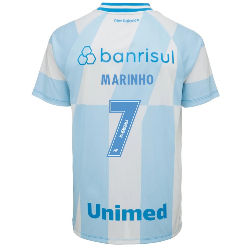 ילדים Ananda Cristina Marinho #7 כחול בהיר לבן הרחק ג'רזי 2026/27 חולצה קצרה