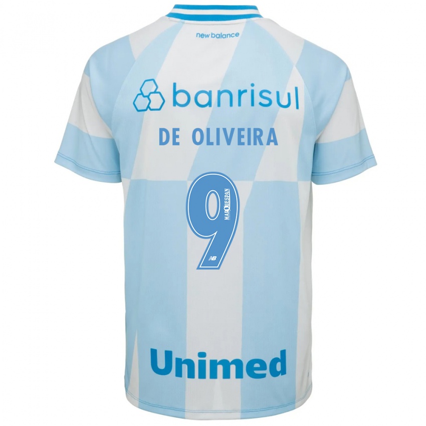 ילדים Veridiana Mostaco De Oliveira #9 כחול בהיר לבן הרחק ג'רזי 2026/27 חולצה קצרה