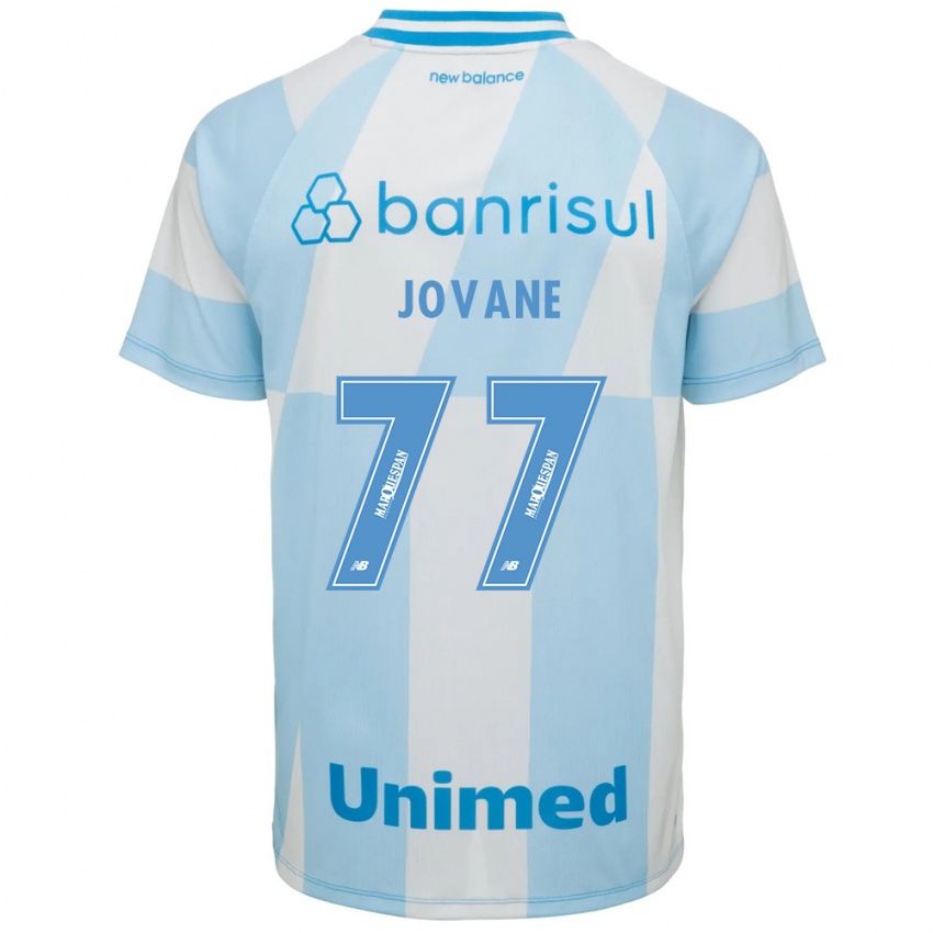 ילדים Jovane #77 כחול בהיר לבן הרחק ג'רזי 2026/27 חולצה קצרה