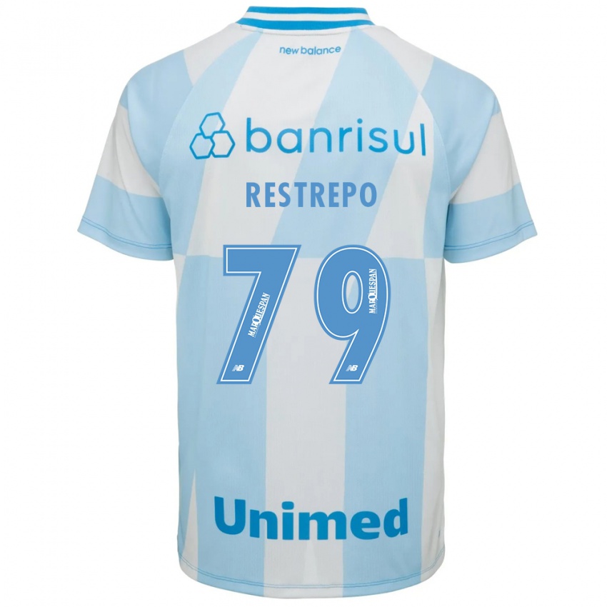 ילדים Kelly Restrepo #79 כחול בהיר לבן הרחק ג'רזי 2026/27 חולצה קצרה