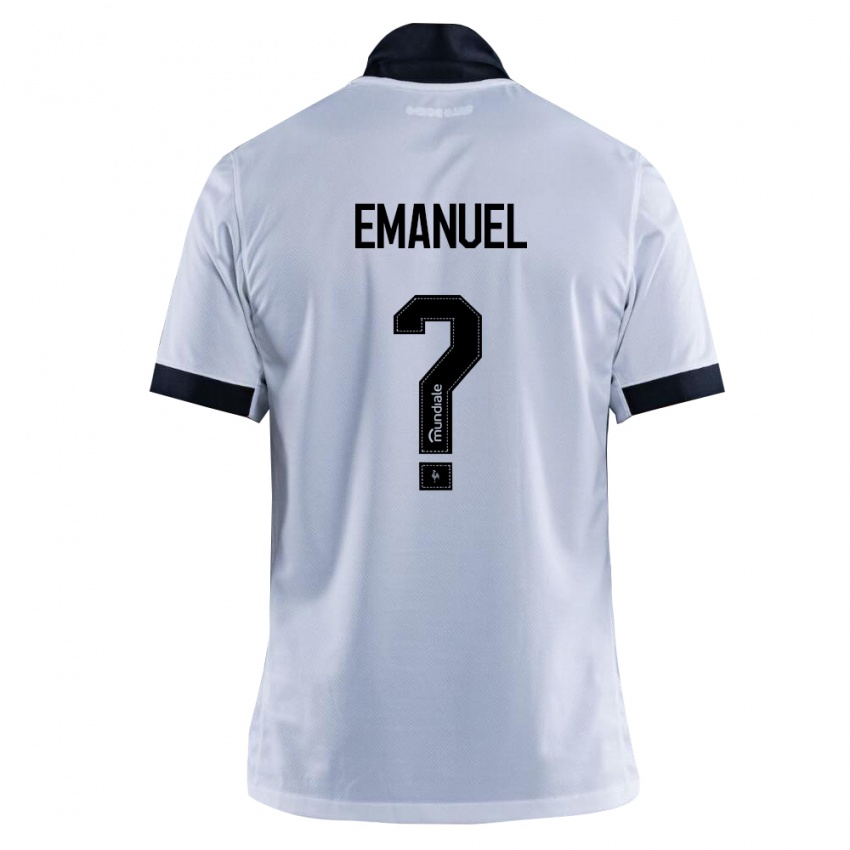 ילדים Emanuel #0 שחור לבן הרחק ג'רזי 2026/27 חולצה קצרה