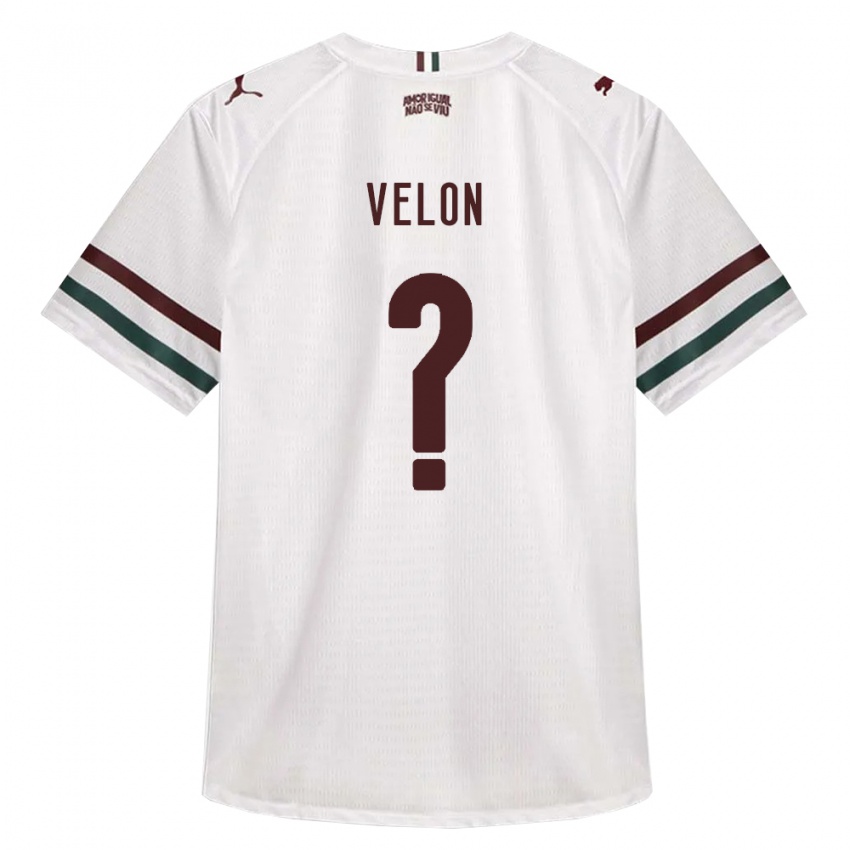 ילדים Kauã Velon #0 לבן ירוק בורדו הרחק ג'רזי 2026/27 חולצה קצרה