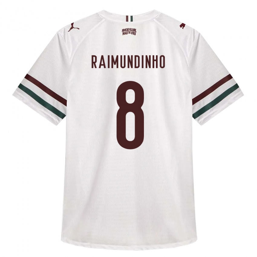 ילדים Raimundinho #8 לבן ירוק בורדו הרחק ג'רזי 2026/27 חולצה קצרה