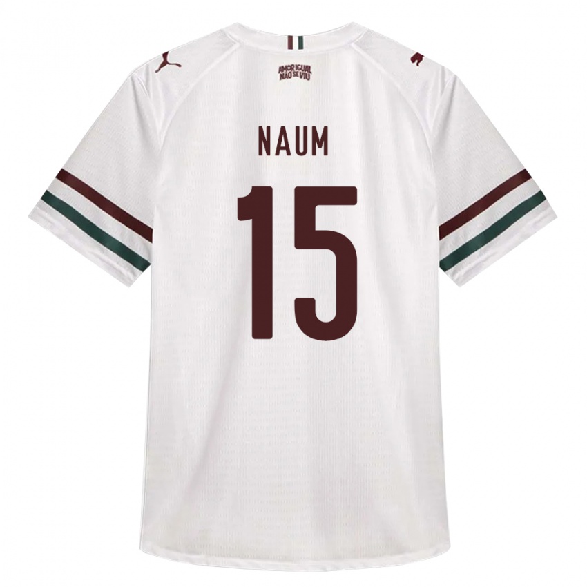 ילדים Jonas Naum #15 לבן ירוק בורדו הרחק ג'רזי 2026/27 חולצה קצרה
