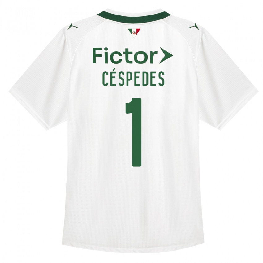 ילדים Antonio Céspedes #1 ירוק לבן הרחק ג'רזי 2026/27 חולצה קצרה