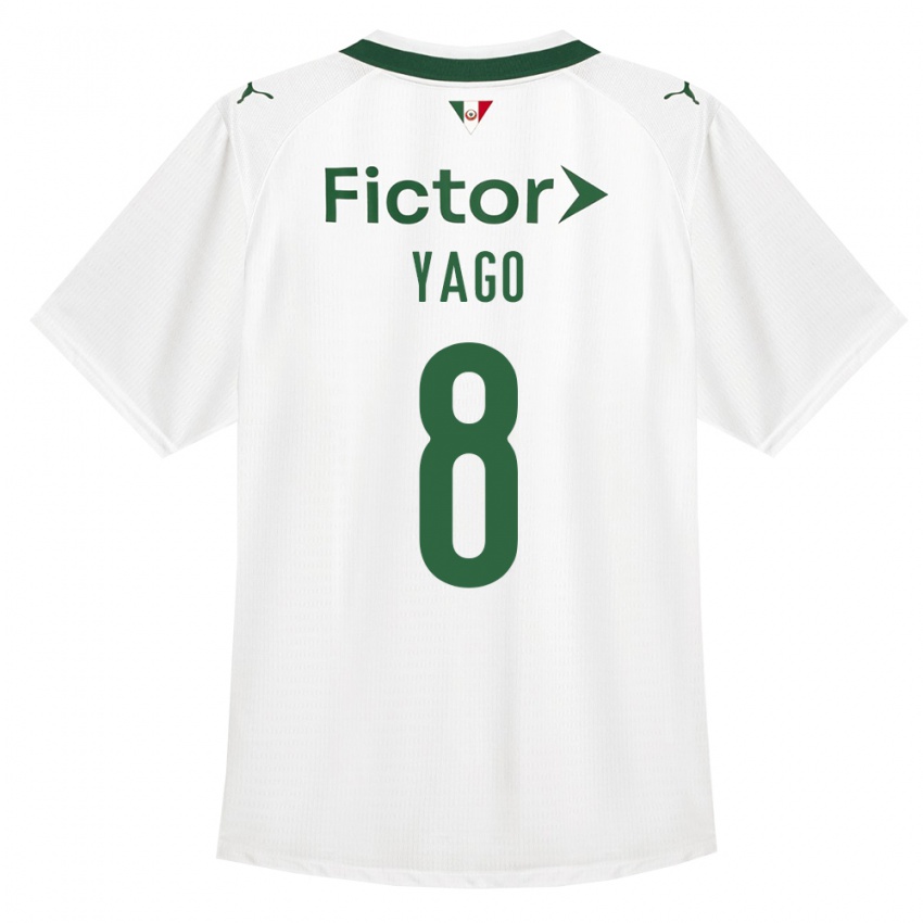 ילדים Ruan Yago #8 ירוק לבן הרחק ג'רזי 2026/27 חולצה קצרה