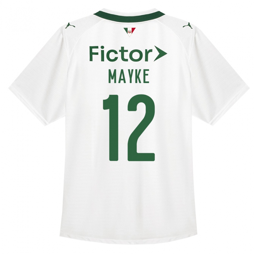 ילדים Mayke #12 ירוק לבן הרחק ג'רזי 2026/27 חולצה קצרה