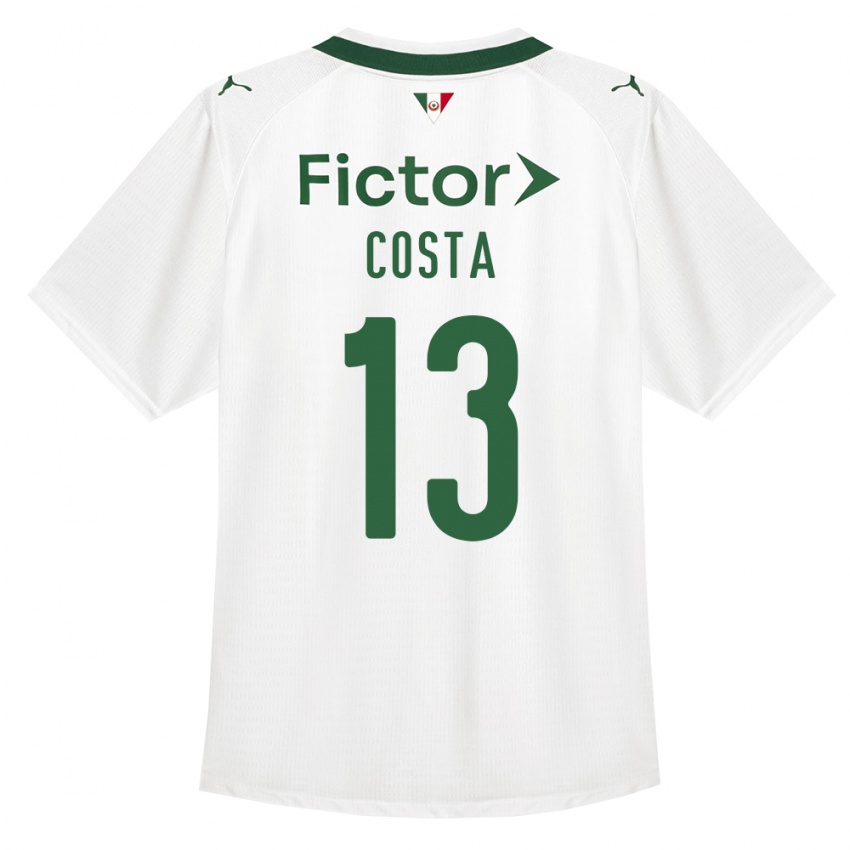 ילדים Enzo Costa #13 ירוק לבן הרחק ג'רזי 2026/27 חולצה קצרה